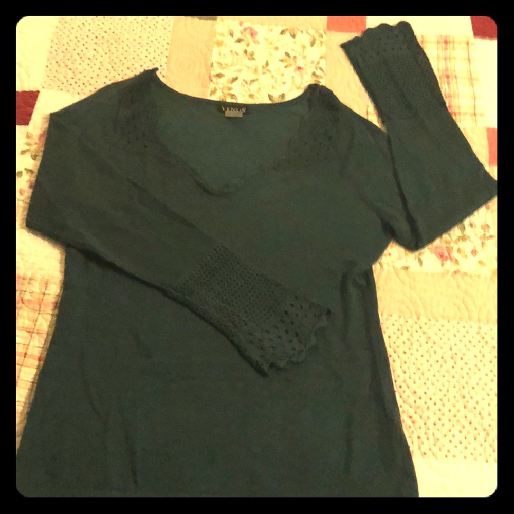 Venus sweater, size large, elegant green